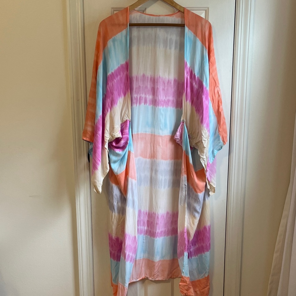 Amazon Multicolor Tie-Dye Kimono Wrap